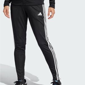 Adidas Women’s black trimmed in white joggers